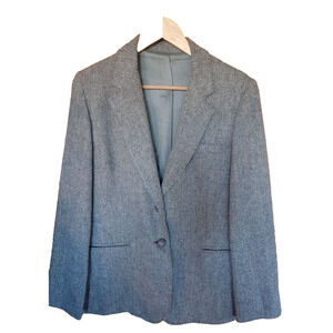 HUDSON'S Vintage Women's Wool blazer, Size 14, Herringbone pattern, Button close